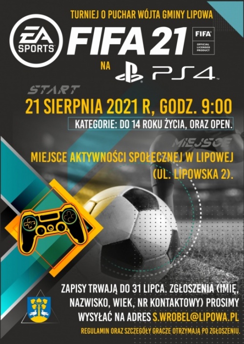 W Lipowej zorganizowany zostanie turniej FIFA 21