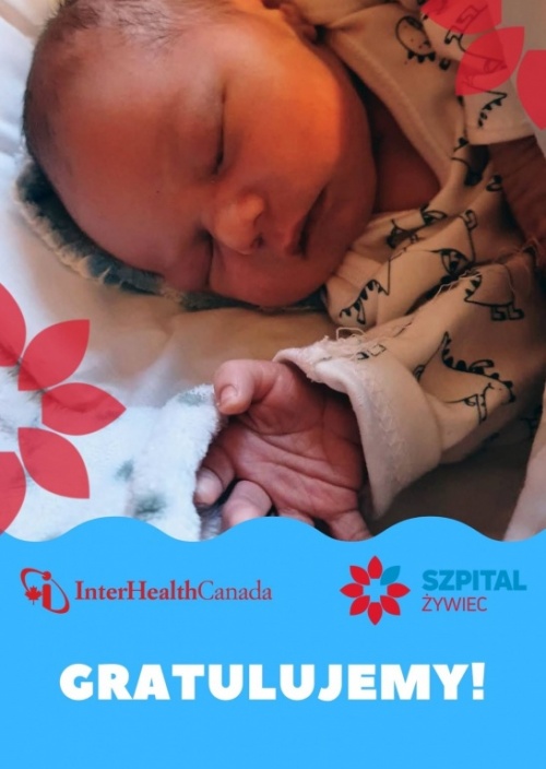 Sebastian to pierwsze dziecko, które urodziło się w Szpitalu Żywiec