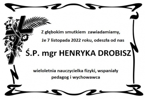 Zmarła Henryka Drobisz