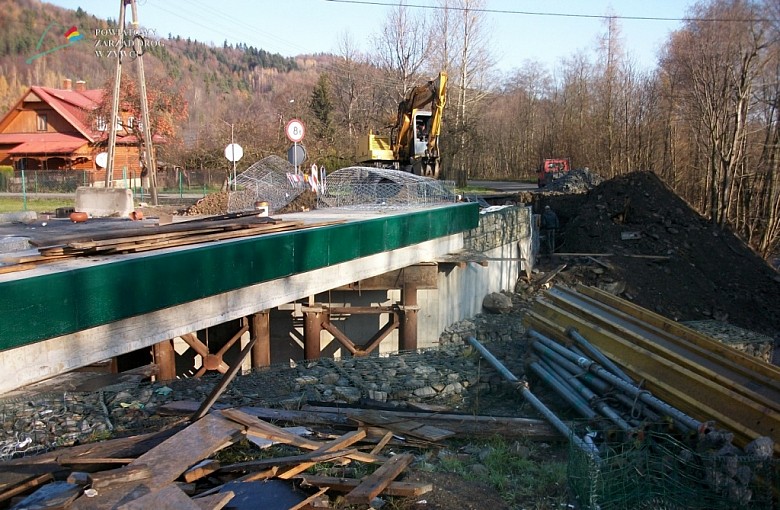 Budowa nowego mostu w Sopotni Małej