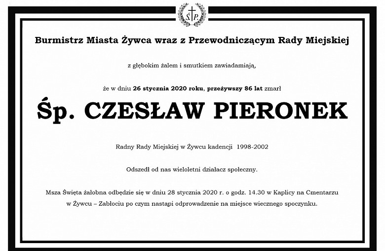 Zmarł Czesław Pieronek
