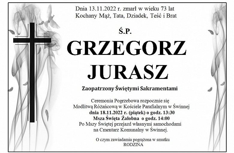 Zmarł Grzegorz Jurasz