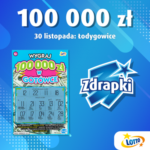 Łodygowice: Główna wygrana w zdrapce 100 000 zł